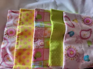 5 pc Flannel Fabric Bundle Fat Quarters FQ 18"x21" - Picture 1 of 2