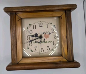 Vintage Wooden Hand Made Mantle  Wall Clock  Cottage Core Granny Core Works - Picture 1 of 6