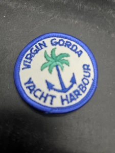 Virgin Gorda Yacht Harbor Embroidered Sew-On Patch Anchor Palm Tree 2" - Picture 1 of 3
