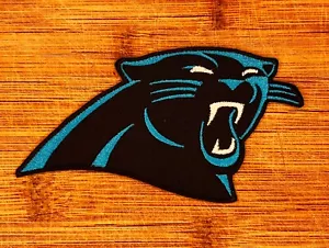 Carolina Panthers Football Embroidered Patch 4.75x2.75 Inches Iron On Sew On - Picture 1 of 2