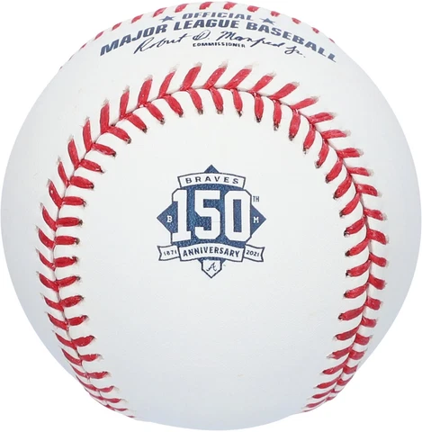 Rawlings Atlanta Braves 150th Anniversary Logo Baseball w/Case Cover