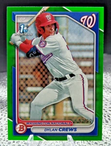 2024 Bowman 1st Bowman Dylan Crews /99 Green #BP-23 Washington Nationals - Picture 1 of 3