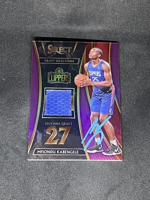 Mfiondu Kabengele 2019-20 Panini Select Draft Selections Purple /99 Signed Card - Image 1 of 3
