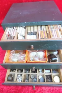 Uhrmacher Schrank Silva-Werkzeugschrank mit 3 Schubladen voll mit Uhrenzubehör - Bild 1 von 13