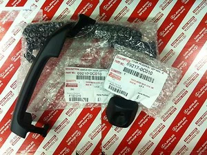 OEM TUNDRA BLACK DOOR HANDLES 2007 - 2019 69210-0C010 & 69217-0C010 2 OF EACH - Picture 1 of 2