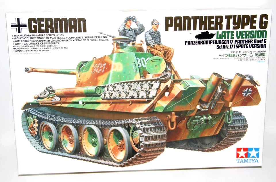 TAMIYA 1:35 KIT CARRO ARMATO GERMAN PANTHER TYPE G LATE VERSION ART 35176 - Immagine 1 di 1