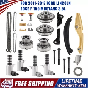 Kit de cadena de distribución de 3,5 L para Ford F-150 Lincoln MKS 2011-2017 + 4 piezas solenoide VVT - Imagen 1 de 12