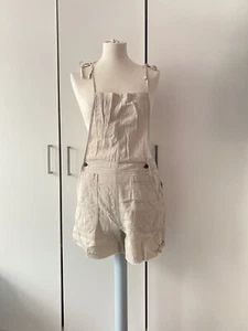Free People Shortall Romper Natural Sights linen / Cotton Size XS - Picture 1 of 10