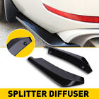 For Ford Mustang Rear Bumper Lip Diffuser Splitter Canard Spoiler Carbon Fiber
