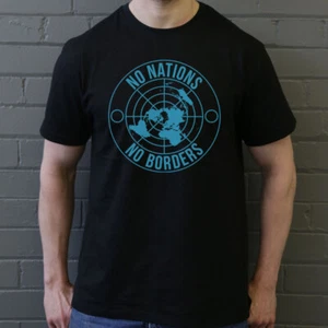 No Nations, No Borders T-Shirt - Picture 1 of 41