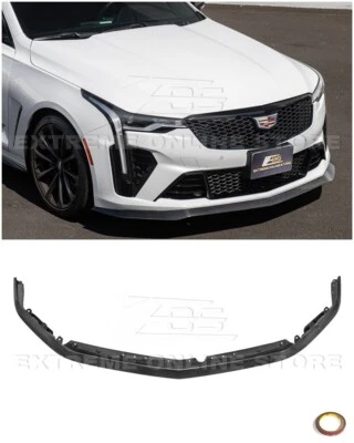 For 20-Up Cadillac CT4-V Blackwing Factory CARBON FIBER Front Lip Splitter - Image 1 of 4