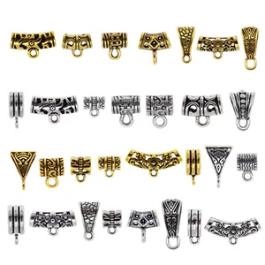 60 pcs Mixed Lot Vintage Alloy Beads Bails Bracelet Pendant Charm Gold Silver - Picture 1 of 5