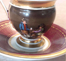 Old Paris 19th Century Porcelain Antique Cup and Saucer, Dagoty?