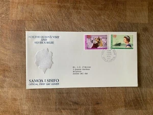 SAMOA 1977 FDC QUEEN ELIZABETH 2 SILVER WEDDING & VISIT ROYALTY - Picture 1 of 1