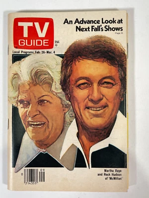 1977 TV GUIDE Rock Hudson McMillan Martha Raye издание NY Metro - Изображение 1 из 2