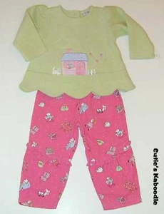 Pantaloni nuovi con etichette LeTop Mimi's Room Sweet Peekaboo Puppy Terry Swing Top set 2 pezzi 24M 2T - Foto 1 di 1