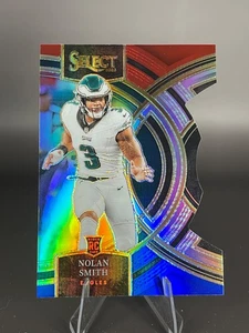 2023 Select NOLAN SMITH (RC) Premier Level Red & Blue Prizm DIE-CUT #108 Eagles - Picture 1 of 5