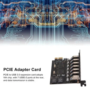 Pcie To Usb 3.0 Expansion Card 5Gbps High Speed 4A Power Supply Via Chip P SPC - Afbeelding 1 van 12