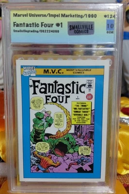 1990 Marvel Universe Most Valuable Comic Fantastic Four Trading Card #124 GEM 10 - Image 1 of 4