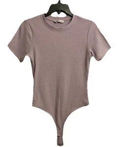 SO Girl Youth Lilac Ribbed Bodysuit Size Large  - Picture 1 of 5
