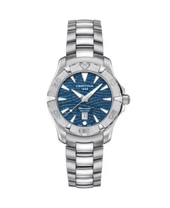 CERTINA Women Analog Quartz Casual Watch Classic Dress Blue Dial Waterproof Roun - Picture 1 of 6