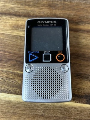 Olympus Note Corder DP-10 Digital Voice Recorder Handheld Speaker Tested & Works - Image 1 of 4