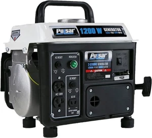 Pulsar 1,200W Carrying Handle, PG1202SA Gas-Powered 1200w, Black/White - Picture 1 of 8