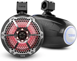 Altavoces Torre Marina DS18 CF-X8TP 8" 375W Max RGB LED IP65 UV Audio Coche (Par) - Imagen 1 de 9