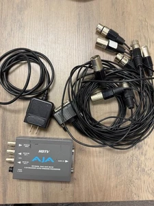 AJA HD10AMA Dual Rate HD/SD 4 CH Balanced Audio Embedder / Disembedder W/ CABLE - Picture 1 of 8