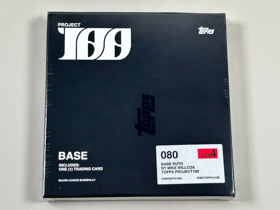 2022-23 Topps Project 100 #80 Babe Ruth by Mike Willcox SZN 4 Sealed Box Yankees - Image 1 of 2