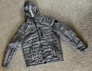 Gerry Quilted Puffer Jacket Mens LARGE Gray Special Edition Hooded Zip Up - Picture 1 of 4