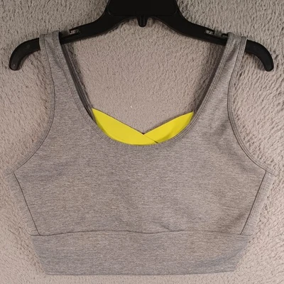 Sujetador deportivo gris Zyia Active para mujer talla XL cierre de cremallera gimnasio ejercicio yoga correr Foto 1 de 4