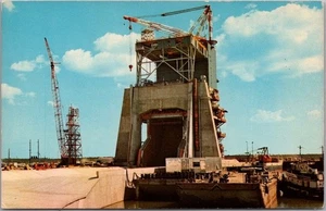 1960s NASA Postcard "MISSISSIPPI TEST FACILITY Hancock County" Rocket Tower View - Picture 1 of 2