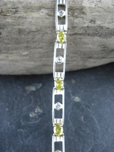 Armband edel Design wohl Citrin 925er Sterling Silber - Picture 1 of 6
