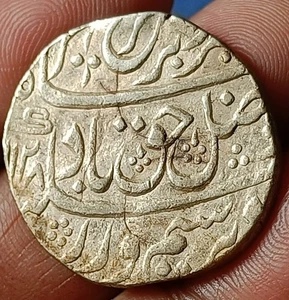 #F5#🇮🇳 India Mughal-FARUKSHIR Silver Rupee 11.1gm Khambayat mint - Picture 1 of 2
