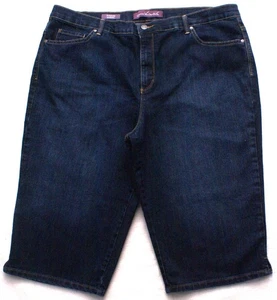 Gloria Vanderbilt Amanda Skimmer Capri Jeans Womens 22W Blue Stretch Denim - Picture 1 of 3