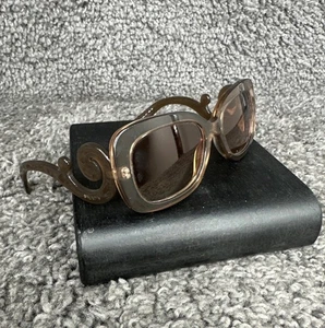 Occhiali da sole Prada SPR 27O barocco vortice montatura marrone trasparente 54 mm - Foto 1 di 10