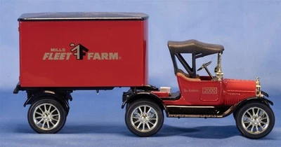 Ertl 1/25 1918 Ford Cab & Trailer Mills Fleet & Farm 2000 9th Edition-Box - Image 1 of 4