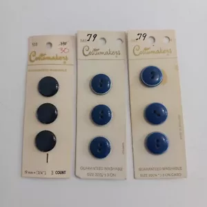 Lotto bottoni vintage blu costumista nautico cucito artigianato - Foto 1 di 2