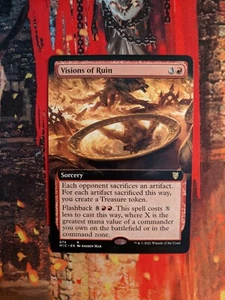 MTG Card: (1x) Visions of Ruin  (Innistrad: Midnight Hunt) EXTENDED ART - Picture 1 of 1
