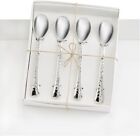 Giftcraft 094546 Dessert Spoon, 4.8-inch Length, Stainless Steel, Set of 4