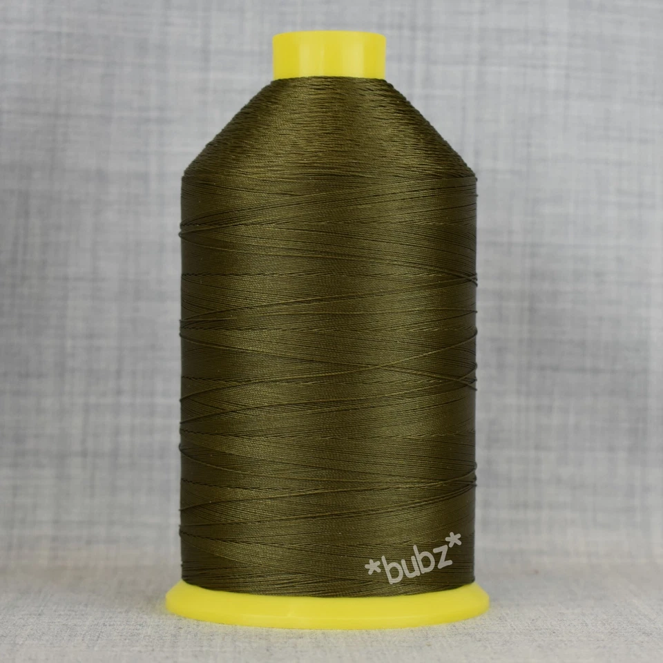 BONDED NYLON SEWING THREAD 40 TKT LARGE 3,500mtr SPOOL KHAKI GREEN 70 TEX 40s - Image 1 of 1