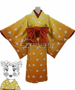 Agatsuma Zenitsu Golden Kimono Ghost Squad Halloween Party Outfit Cosplay Costum - Picture 1 of 6