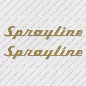 ADESIVI DECALCOMANIE ORO LOGO BARCA SPRAYLINE Set di 2 LUNGHI 14" - Foto 1 di 2