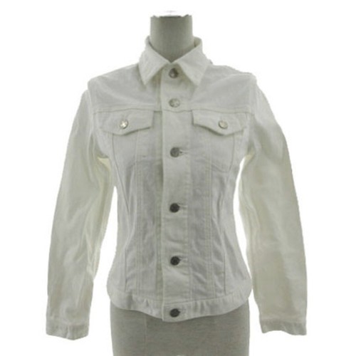 OFF WHITE Giacca IP Orizonti G Jean Denim Made in Japan misto cotone bianco sporco 38 usata ab1