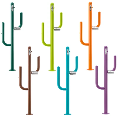 Fontana da Giardino Belfer 42ARZ in Acciaio Doppio Rubinetto Gancio Porta Tubo - Immagine 1 di 4