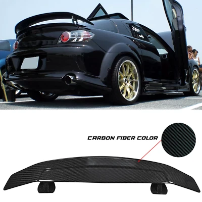 For Mazda RX7 RX8 52" Carbon Fiber Spoiler Wing Rear Trunk Wing GT Style O - Image 1 of 4