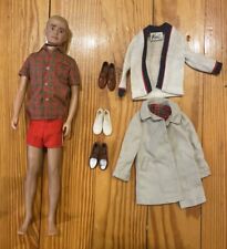 VTG Mattel 1961 Ken Doll Flocked Blonde Hair Dressed Doll Pat Pend MCMLX *READ*