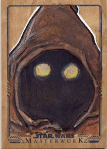 Tarjeta de boceto de madera Star Wars Masterwork 2017 Bommer Jawa - Imagen 1 de 1