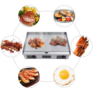 22" 29" Electric Countertop Griddle Flat Top Griddle Stainless Steel BBQ Grill - Picture 1 of 25